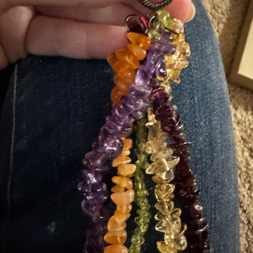 Multicolor Gemstone Chip Bracelet - image 4